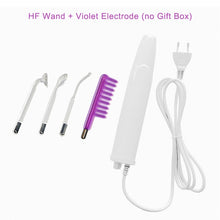 Load image into Gallery viewer, Violet Wand Portable High Frequency Electrotherapy Facial Machine Spot Acne Remover Face Skin Wrinkle Scalp Massager Electrode
